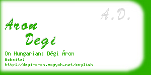 aron degi business card